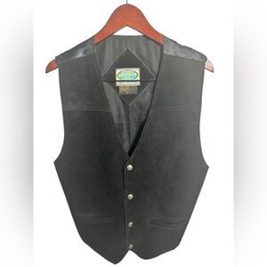 Paragraff Boy’s L Black Western Suede Vest